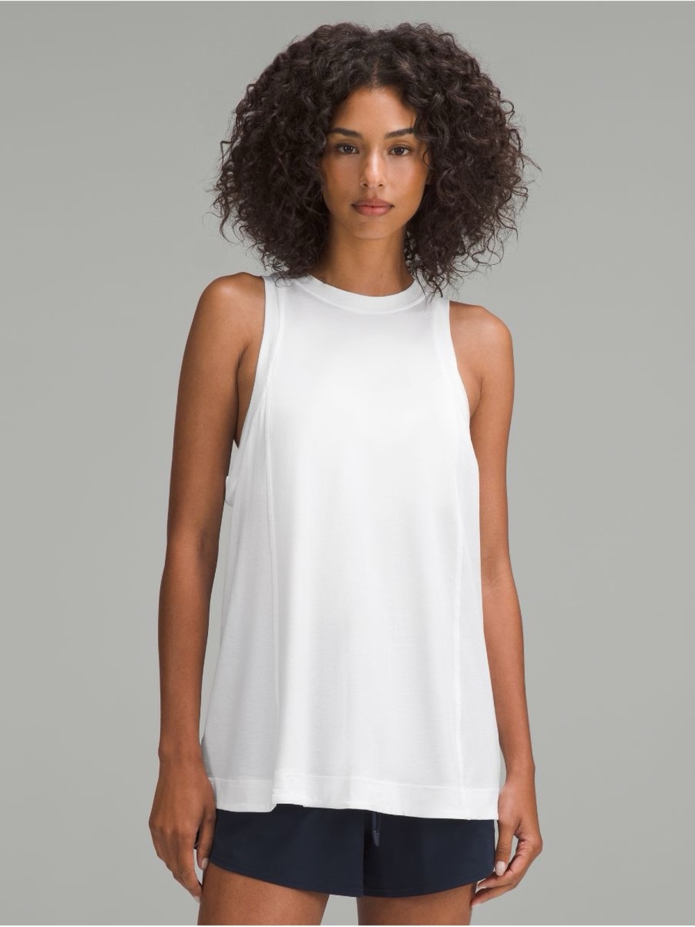 NWT lululemon athletica Relaxed Crewneck Long Cotton Tank Top Small